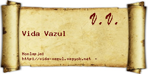 Vida Vazul névjegykártya
